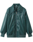 Clarisse | Women's Oversized Leather Winter Jacket 7