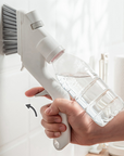 CleanSweep | Efficient Ergonomic Bathroom Tile Scrubber with Soap Dispenser 2