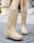 CloudCush | Stylish Reliable Waterproof Mid-Calf Women's Rain Boots 0