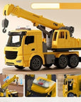 Construction Crane Truck Toy with Lights and Sounds – Educational Play Vehicle for Kids 2