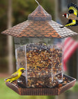 CopperNest | Elegant Durable Hanging Bird Feeder with Clear Seed Container 0