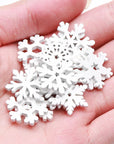 CraftyWinter | White Wooden Snowflakes 1
