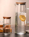 CrystalPure | Elegant Heat-Resistant Glass Jug with Bamboo Lid 1