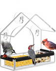 CrystalVista | Stylish Durable Acrylic Window Bird Feeder for Wildlife Observation 1