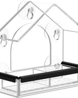 CrystalVista | Stylish Durable Acrylic Window Bird Feeder for Wildlife Observation 3
