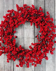 CypressBerry | Charming Festive Red Berries Christmas Wreath 9