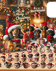 Dachshund Charm | Festive Playful Acrylic Advent Calendar for Holiday Countdown 2