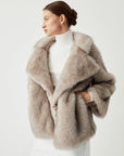 Dayana | Oversized Collared Faux Fur Coat 7