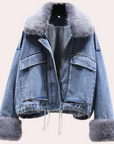 Delilah | Women's Modern Denim Down Winter Jacket 0