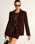 Destiny | Velvet Shawl Collar Blazer 0