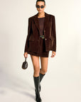 Destiny | Velvet Shawl Collar Blazer 1