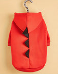Dog Halloween Costume Fleece Dinosaur Hoodie | Pet Outfit Warm 1