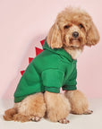 Dog Halloween Costume Fleece Dinosaur Hoodie | Pet Outfit Warm 4