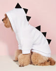 Dog Halloween Costume Fleece Dinosaur Hoodie | Pet Outfit Warm 9