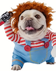 Dog Halloween Costume Plush Funny Outfit | Scary Doll Design 0