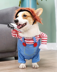 Dog Halloween Costume Plush Funny Outfit | Scary Doll Design 1