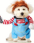 Dog Halloween Costume Plush Funny Outfit | Scary Doll Design 3