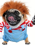 Dog Halloween Costume Plush Funny Outfit | Scary Doll Design 4