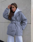 Dolie | Women's Belted Puffer Winter Jacket 2