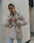 Dolie | Women's Belted Puffer Winter Jacket 5