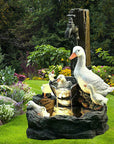 Duck Family Garden Fountain – Lightweight Resin Outdoor Water Feature for Tranquil Spaces and Relaxing Ambiance 1