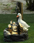 Duck Family Garden Fountain – Lightweight Resin Outdoor Water Feature for Tranquil Spaces and Relaxing Ambiance 2