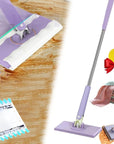 Eco-Friendly Cleaning Mop with Easy-Change Mechanism and 360° Flexibility – Reusable Cloths Included 0