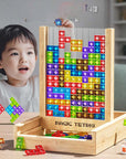 Eco-Friendly Tetris Puzzle Game – Sustainable Wooden Blocks for Family Fun and Skill Building 1