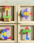Eco-Friendly Tetris Puzzle Game – Sustainable Wooden Blocks for Family Fun and Skill Building 2