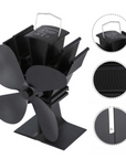 EcoFan | Wood Stove Heat-Powered Aluminum Fan for Even Airflow 2