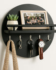 EcoWood | Stylish Sustainable Round Wall Key Holder Organizer 0