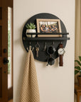 EcoWood | Stylish Sustainable Round Wall Key Holder Organizer 1