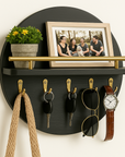 EcoWood | Stylish Sustainable Round Wall Key Holder Organizer 5