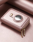 EdgeCraft | Sleek Smart RFID Leather Zipper Wallet with AirTag Integration 3