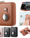 EdgeCraft | Sleek Smart RFID Leather Zipper Wallet with AirTag Integration 5