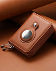 EdgeCraft | Sleek Smart RFID Leather Zipper Wallet with AirTag Integration 8