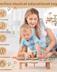 Educational Wooden Music Table for Kids - Includes Xylophone, Drums, and Cymbals! 4