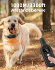 Electric Dog Training Collar with Remote Control, Waterproof, 16 Adjustable Shock Levels, 1000m Range, Beep & Vibration Modes 2