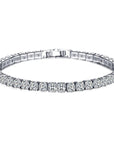 EleganceSparkle | Chic Dazzling Sterling Silver Tennis Bracelet for Women 0