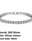 EleganceSparkle | Chic Dazzling Sterling Silver Tennis Bracelet for Women 7