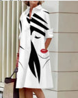 Elegant Casual Printed Women's Dress - Flattering Summer Style for Any Occasion 4