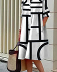 Elegant Casual Printed Women's Dress - Flattering Summer Style for Any Occasion 7