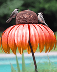 Elegant Metal Bird Feeder with Sunflower Design – Durable and Weather Resistant Garden Feeder 5