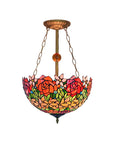 ElysianRose | Vibrant Handcrafted Tiffany Ceiling Light Fixture 1