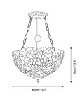 ElysianRose | Vibrant Handcrafted Tiffany Ceiling Light Fixture 4