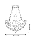 ElysianRose | Vibrant Handcrafted Tiffany Ceiling Light Fixture 7
