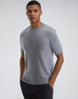 Ethan | Elegant Gray Cashwool T-Shirt 0