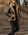 Ethan | Luxurious Soft Sheepskin Pilot Jacket 1