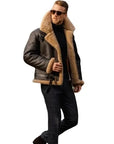 Ethan | Luxurious Soft Sheepskin Pilot Jacket 6