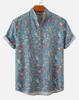 Ethan | Vibrant Tropical Mens Polo Shirt, Short Sleeve Casual Wear 0